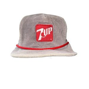 Rare 7up Soda Snap Back Baseball Cap Corduroy🌵🦎